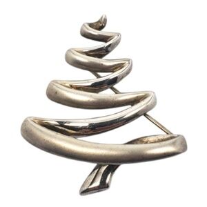 B.A. Ballou Sterling Silver Christmas Tree Pin Brooch #20497